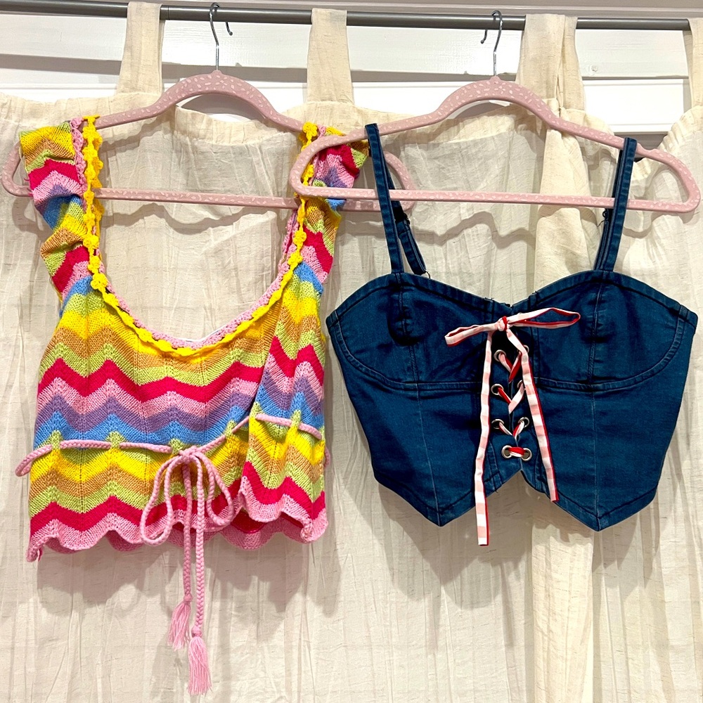 Sugar Thrillz Pack of 2 Crop Tops size small